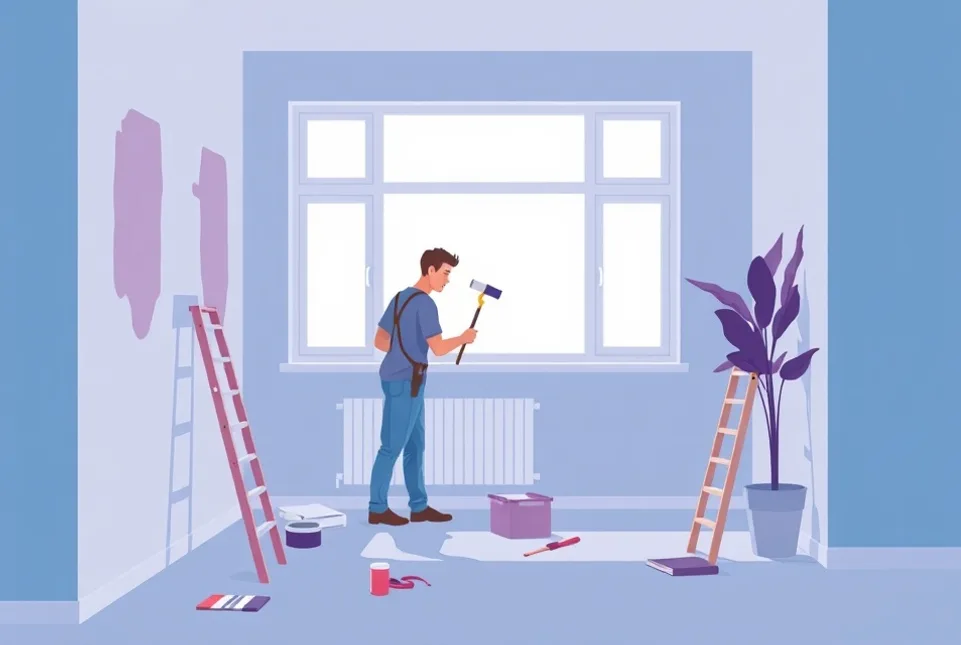 Intérieur rénové après travaux de peinture à Garges-lès-Gonesse
